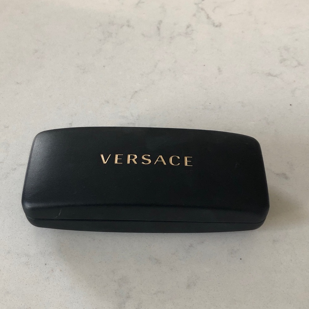 Versace Black and Gold Eyeglass Case